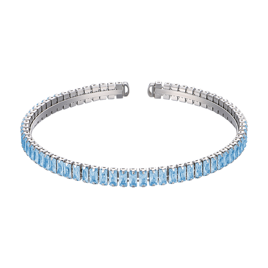 BRACELET POUR FEMME EN ACIER AVEC CRISTAUX BLEUS Luca Barra