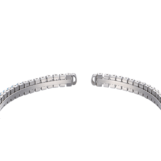 BRACELET FEMME EN ACIER AVEC CRISTAUX BLEUS