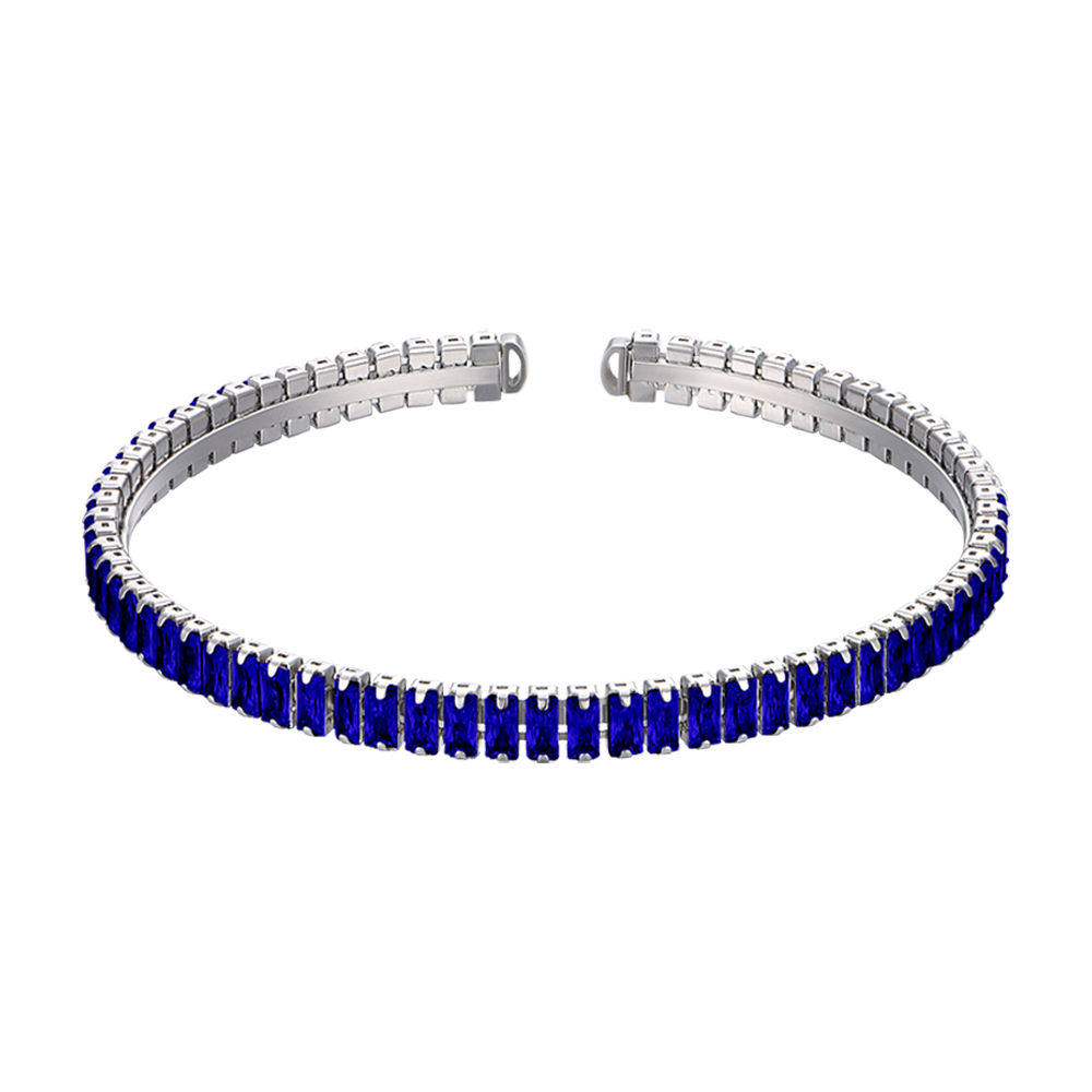 BRACELET POUR FEMME EN ACIER AVEC CRISTAUX BLEUS Luca Barra