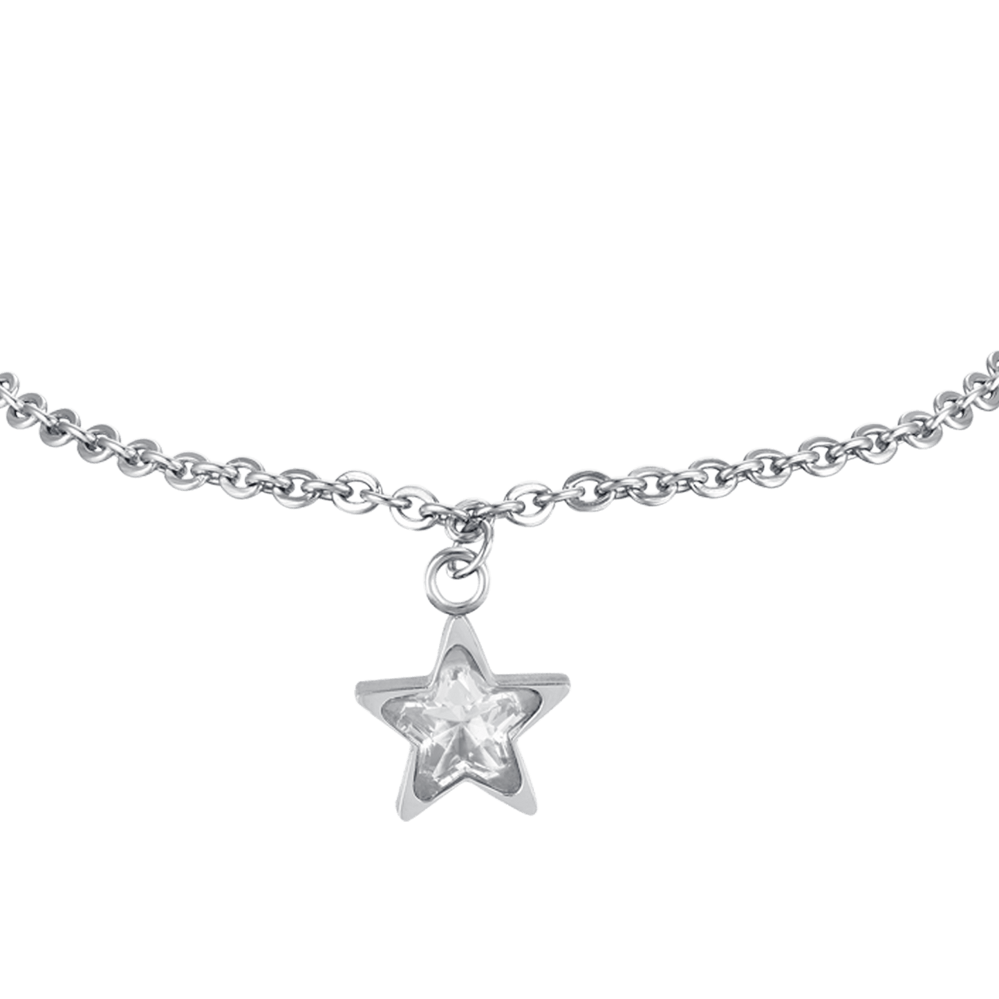 BRACELET EN ACIER POUR FEMMES AVEC LUMIÈRE BLANCHE EN FORME DE POINT ÉTOILE