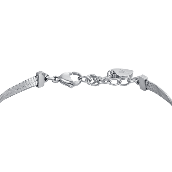 BRACELET POUR FEMME EN ACIER SERPENTÉ AVEC ÉTOILES ET CRISTAUX BLANCS