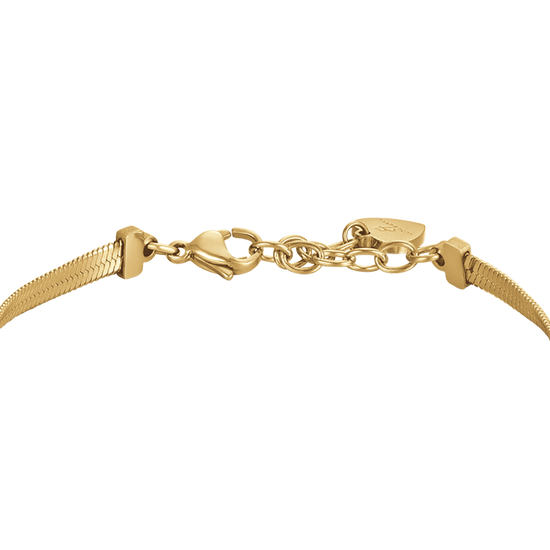 BRACELET POUR FEMME EN ACIER ET OR AVEC ÉTOILES ET CRISTAUX BLANCS (SNAKE IP)