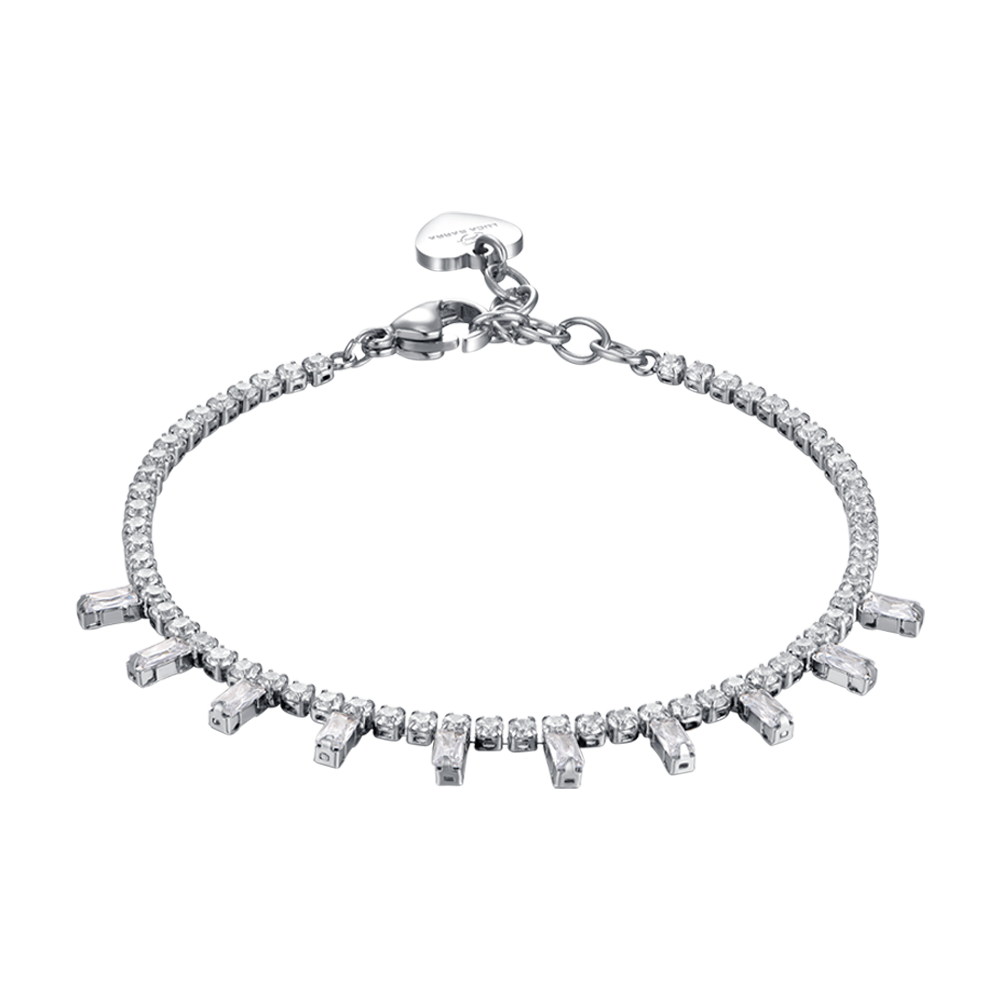 BRACELET FEMME EN ACIER AVEC CRISTAUX BLANCS