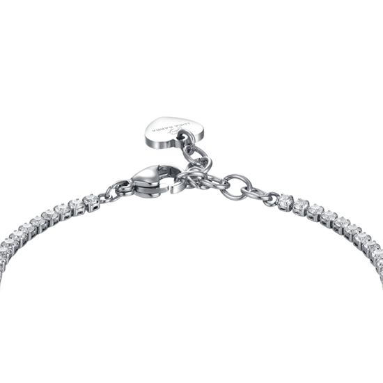 BRACELET FEMME EN ACIER AVEC CRISTAUX BLANCS