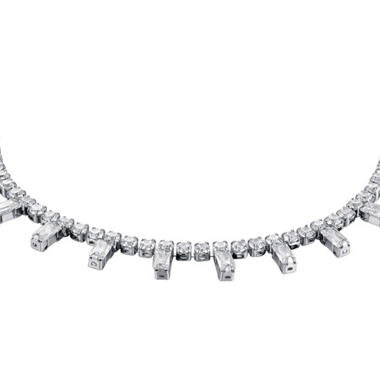 BRACELET FEMME EN ACIER AVEC CRISTAUX BLANCS