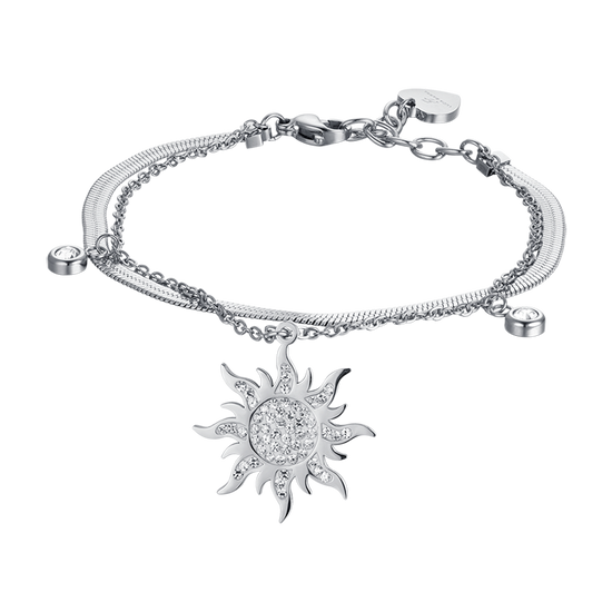 BRACELET POUR FEMME EN ACIER INOXYDABLE AVEC CRISTAUX BLANCS Luca Barra