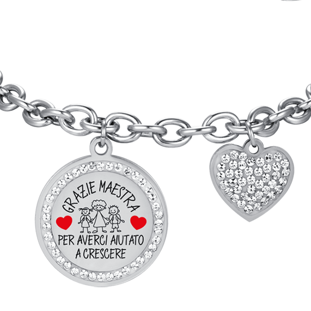 BRACELET EN ACIER POUR DAMES MERCI À L'ENSEIGNANT DE NOUS AIDER À GRANDIR