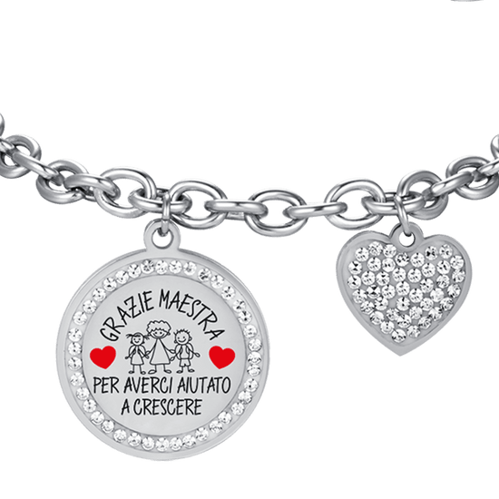BRACELET EN ACIER POUR DAMES MERCI À L'ENSEIGNANT DE NOUS AIDER À GRANDIR