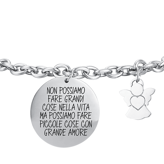 BRACELET FEMME EN ACIER NOUS NE POUVONS PAS FAIRE DE GRANDES CHOSES DANS LA VIE MAIS NOUS POUVONS