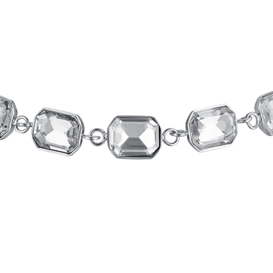 BRACELET FEMME EN ACIER AVEC CRISTAUX BLANCS