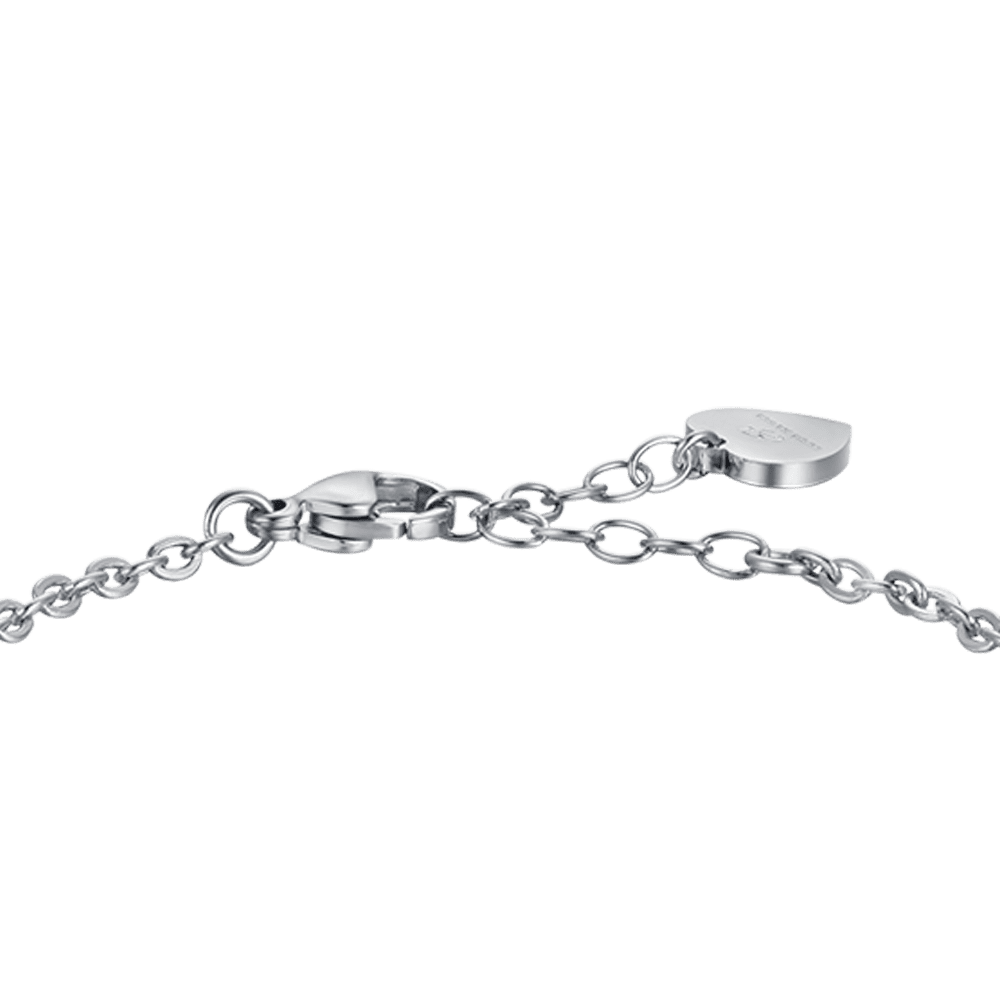 BRACELET FEMME EN ACIER AVEC CRISTAUX BLANCS