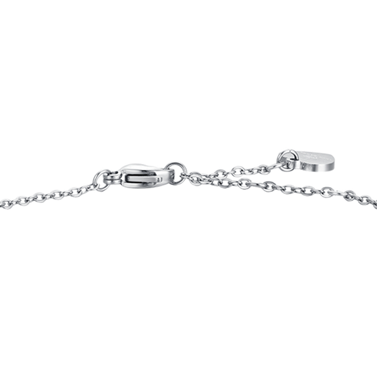 BRACELET EN ACIER POUR FEMME AVEC CRISTAUX BLANCS.