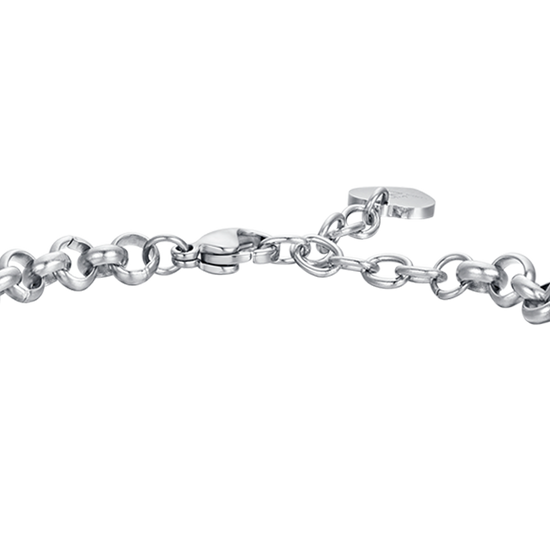BRACELET POUR FEMME EN ACIER AVEC ÉTOILES ET CRISTAUX BLANCS