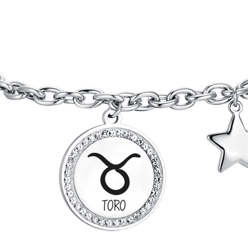 BRACELET EN ACIER POUR LE SIGNE DU ZODIAQUE DU TAUREAU