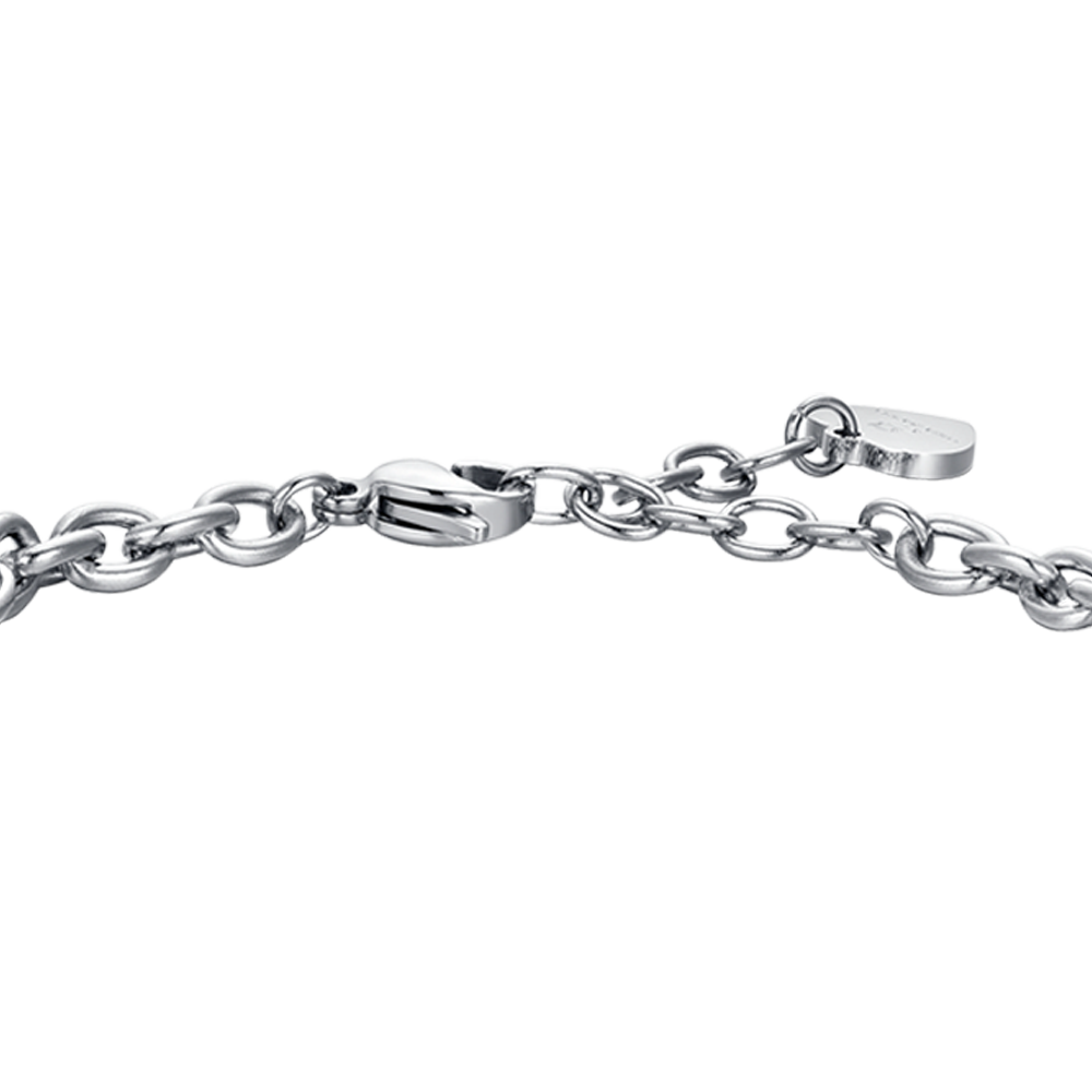 BRACELET FEMME EN ACIER SIGNE DU ZODIAQUE PLAQUE GÉMEAUX