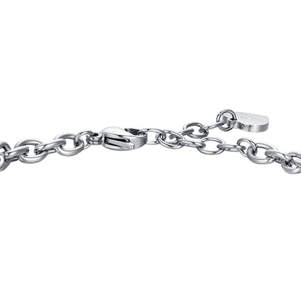 BRACELET FEMME EN ACIER SIGNE DU ZODIAQUE SCORPION PLAQUE