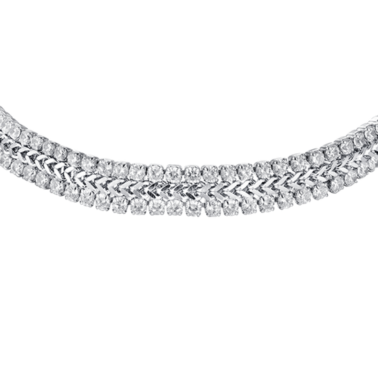 BRACELET TENNIS POUR FEMME EN ACIER AVEC CRISTAUX BLANCS