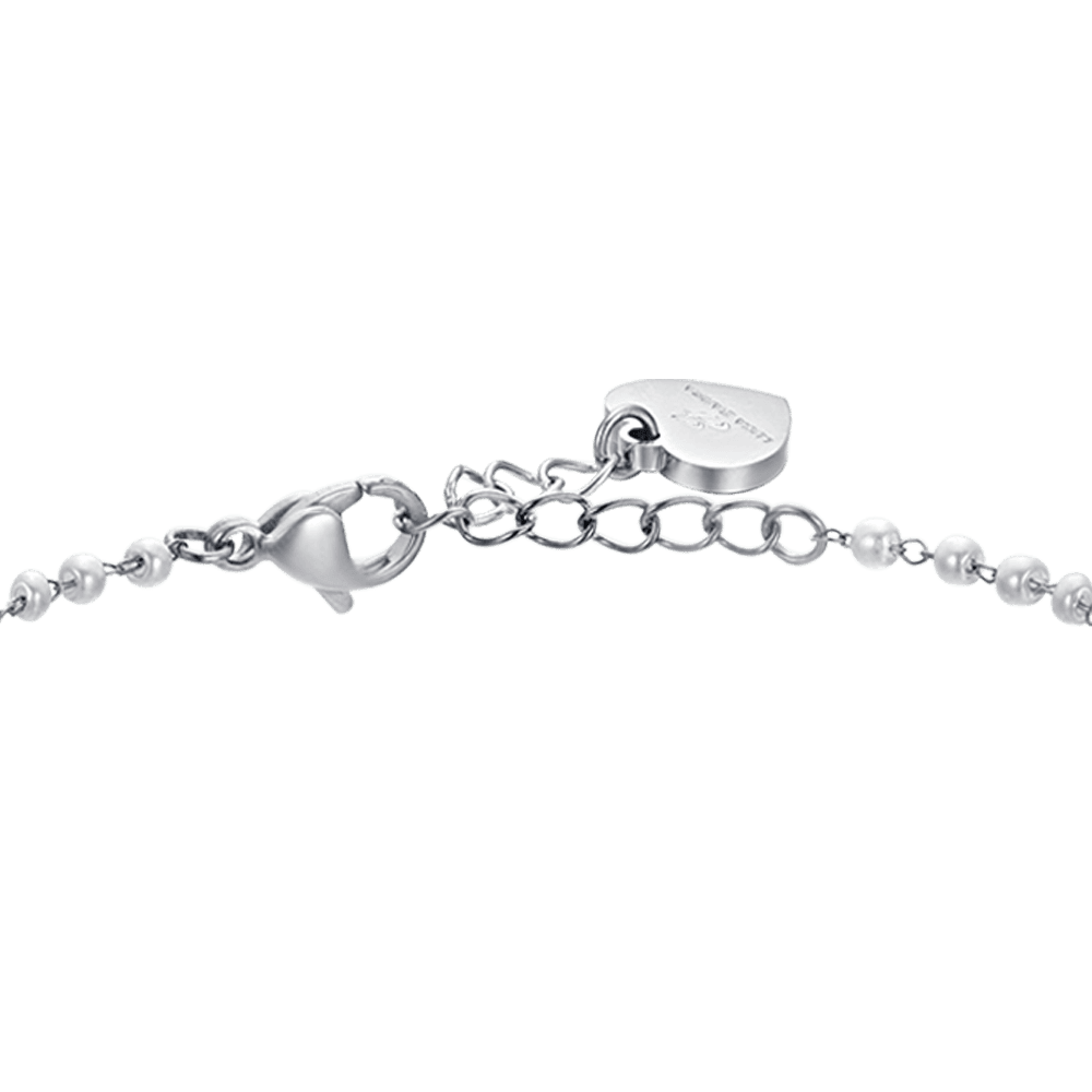 BRACELET FEMME EN ACIER AVEC PERLES ET ÉTOILES