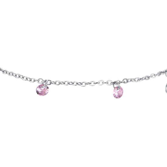 BRACELET FEMME EN ACIER CRISTAL ROSE