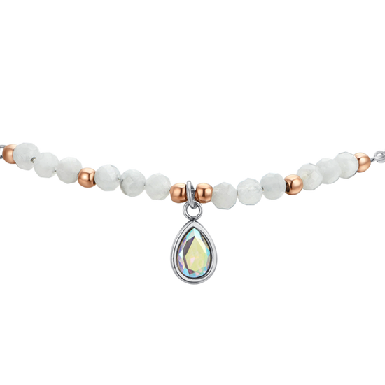 BRACELET FEMME EN ACIER AGATE BLANC
