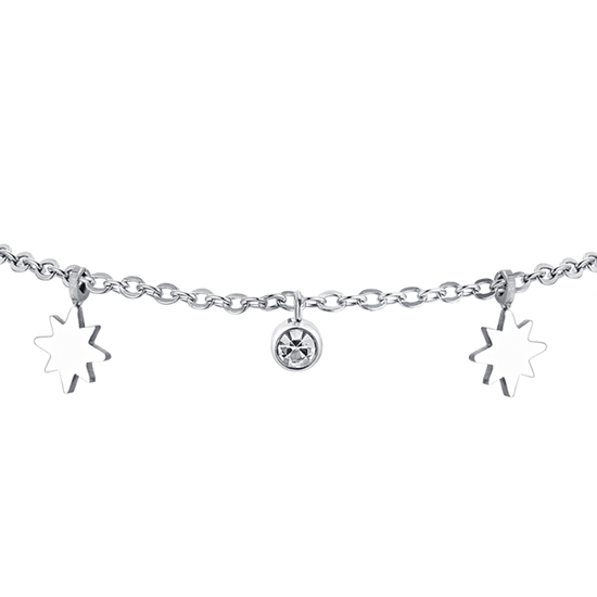 BRACELET FEMME SISSI ÉTOILE ET CRISTAUX EN ACIER
