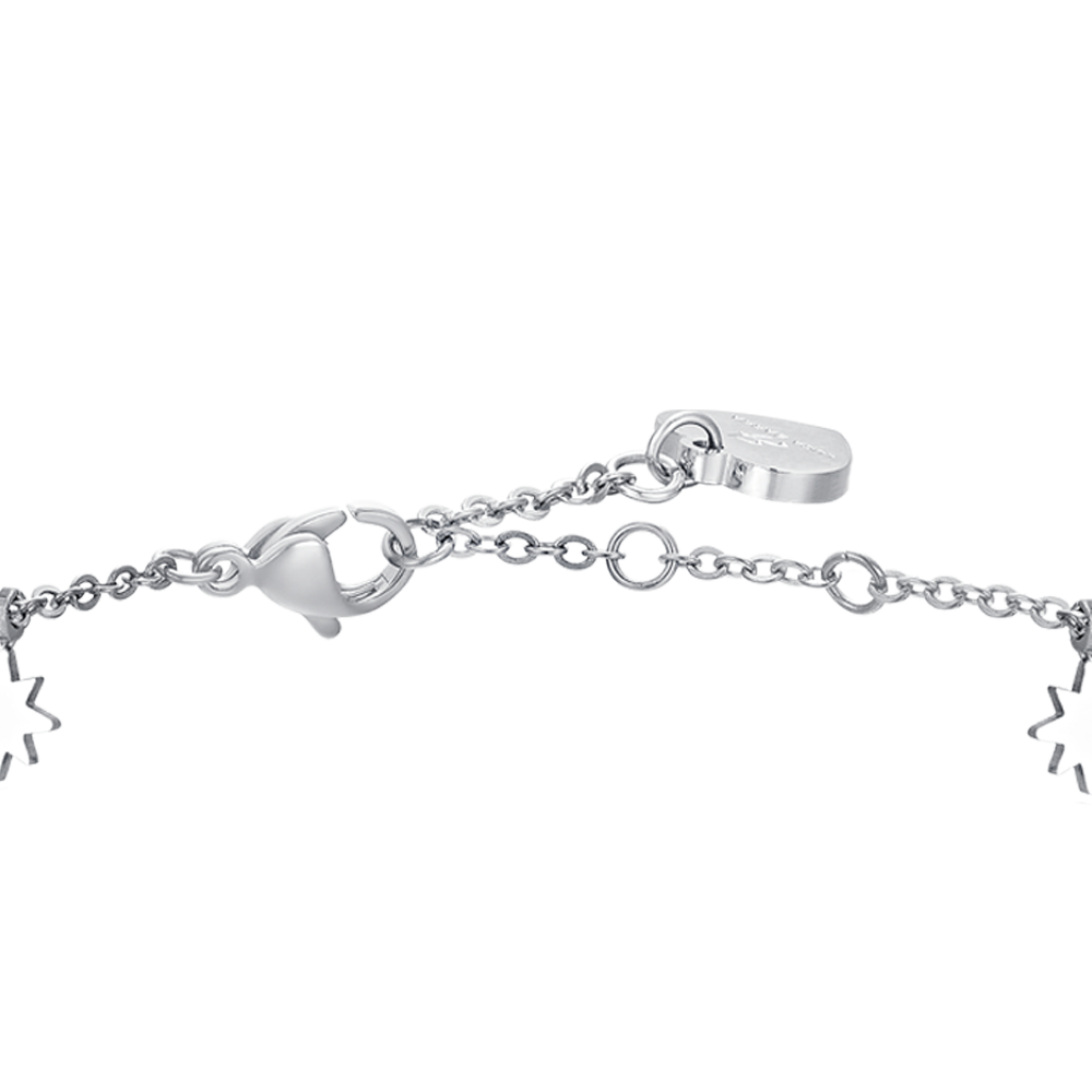 BRACELET FEMME SISSI ÉTOILE ET CRISTAUX EN ACIER