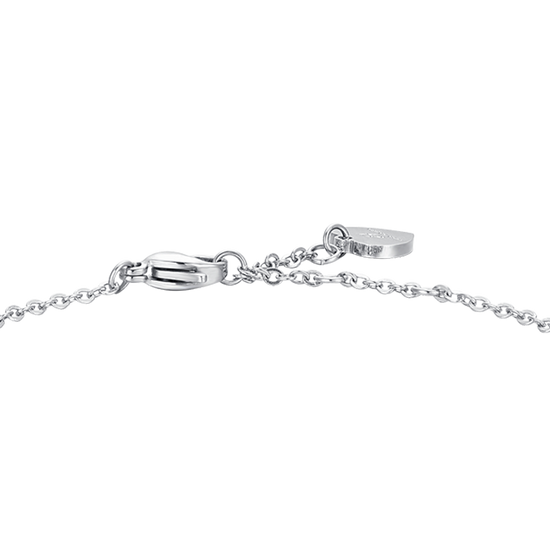 BRACCIALE DONNA IN ACCIAIO CON PERLE SINTETICHE E FIORE DELLA VITA