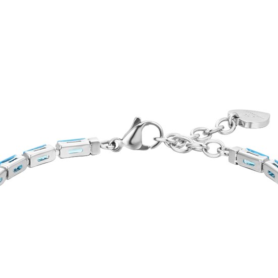 BRACELET DE TENNIS FEMME BAGUETTE AIGUE-MARINE