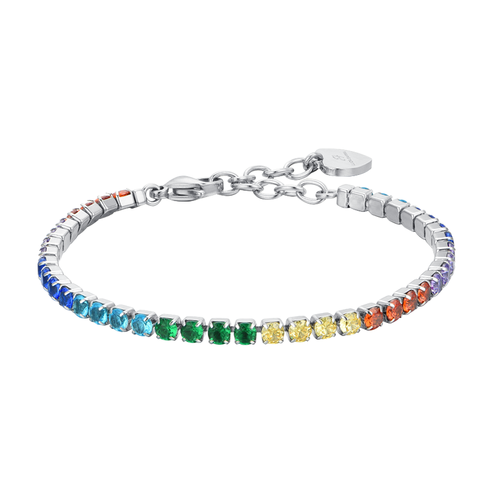 BRACCIALE TENNIS DONNA CRISTALLI ARCOBALENO Luca Barra