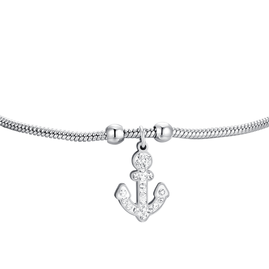 BRACELET FEMME EN ACIER AVEC ANCRE
