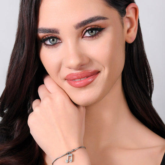 BRACELET FEMME EN ACIER AVEC NOTE DE MUSIQUE