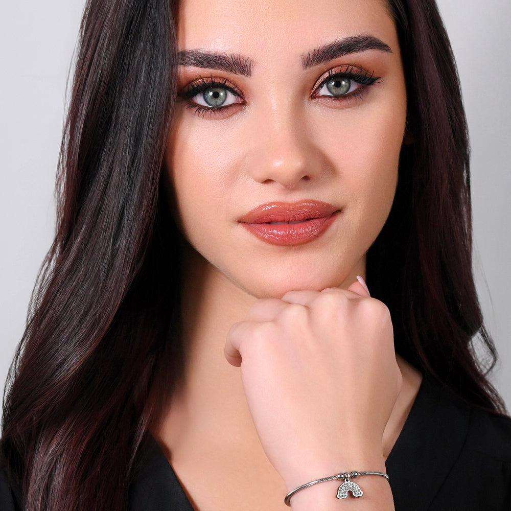 BRACELET FEMME EN ACIER ARC-EN-CIEL