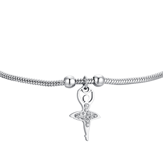 BRACELET FEMME EN ACIER AVEC BALLERINE