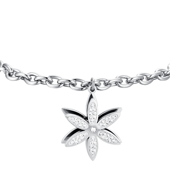 BRACELET PIVOTANT EN ACIER FLEUR DE VIE