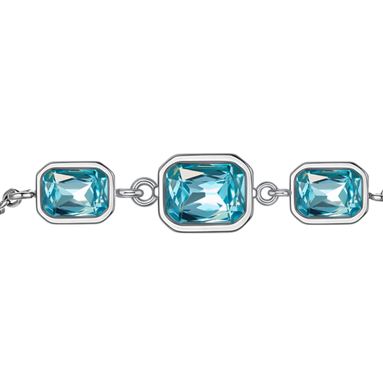 BRACCIALE DONNA CON CRISTALLI ACQUA MARINA