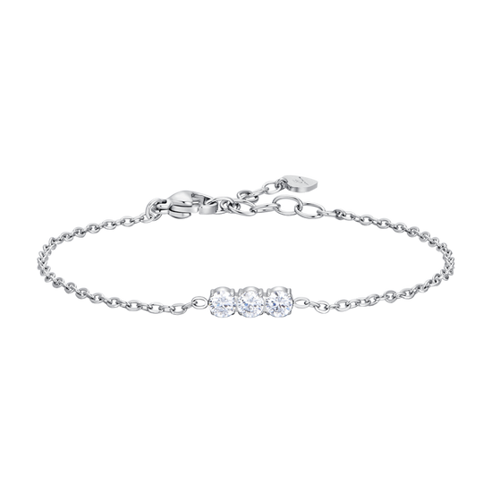 BRACELET FEMME EN ACIER AVEC CRISTAUX BLANCS