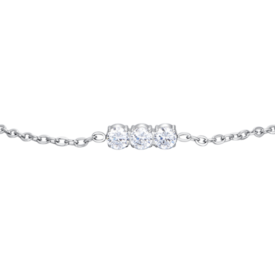 BRACELET FEMME EN ACIER AVEC CRISTAUX BLANCS