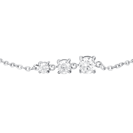 BRACCIALE DONNA IN ACCIAIO CON ZIRCONI BIANCHI