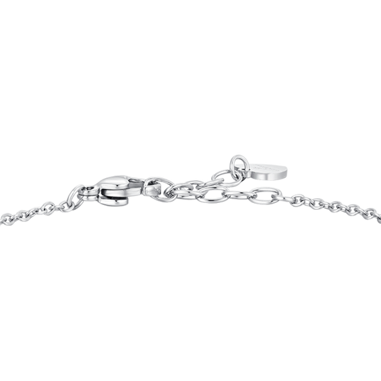 BRACCIALE DONNA IN ACCIAIO CON ZIRCONI BIANCHI