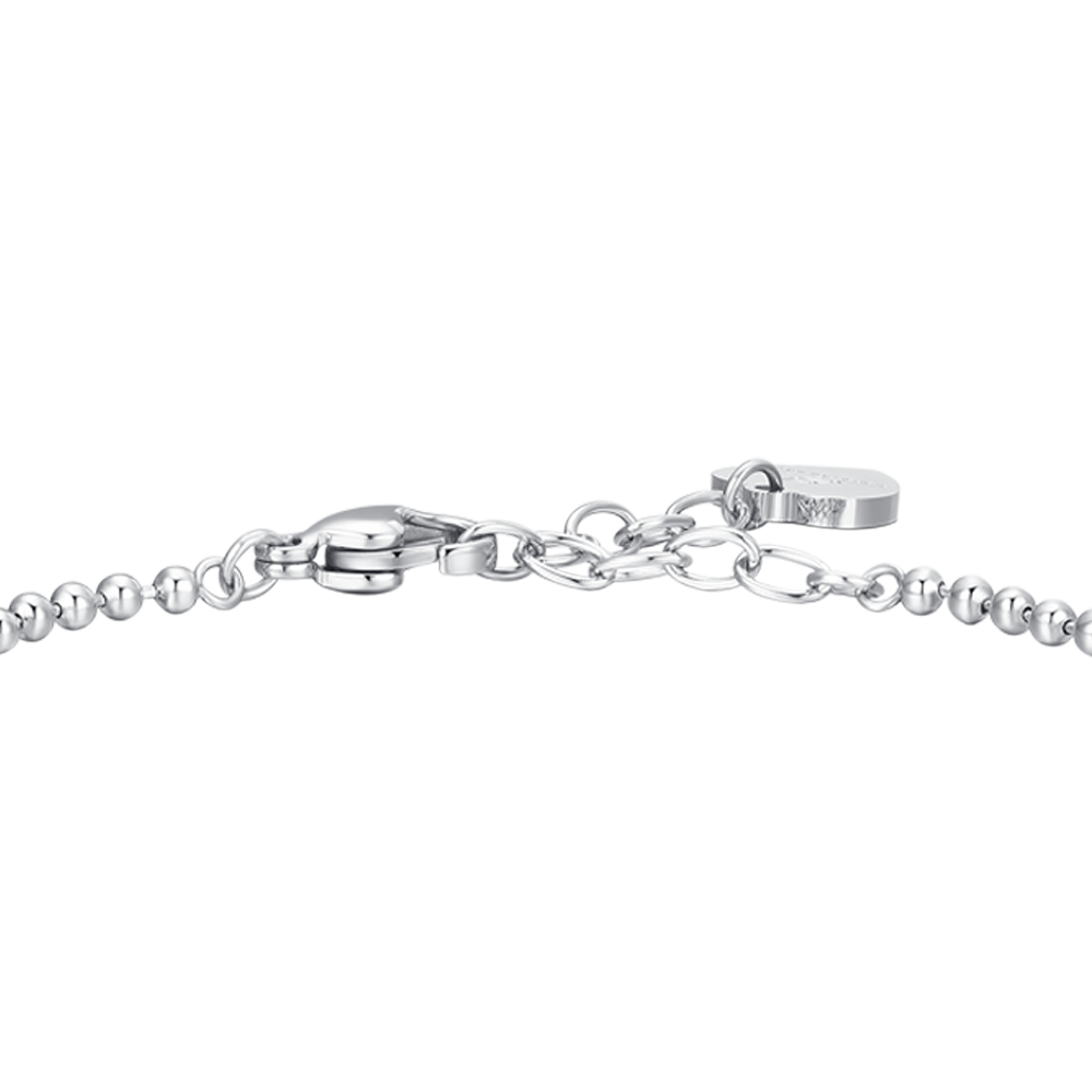 BRACCIALE DONNA IN ACCIAIO CON ANGELO E ZIRCONE BIANCO