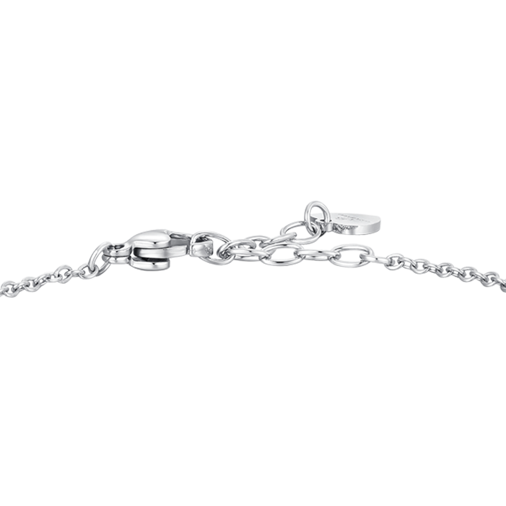 BRACCIALE DONNA IN ACCIAIO CON SERPENTE E CRISTALLO BIANCO