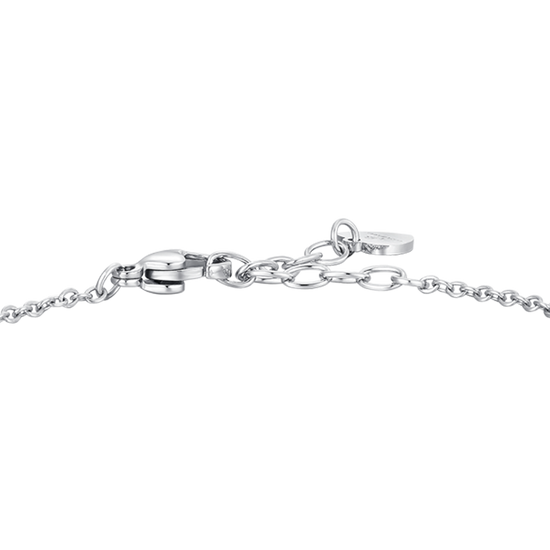 BRACCIALE DONNA IN ACCIAIO CON SERPENTE E CRISTALLO BIANCO