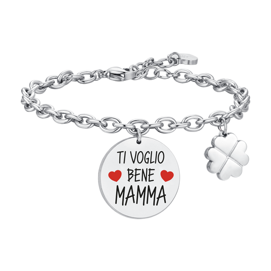 BRACCIALE DONNA IN ACCIAIO TI VOGLIO BENE MAMMA