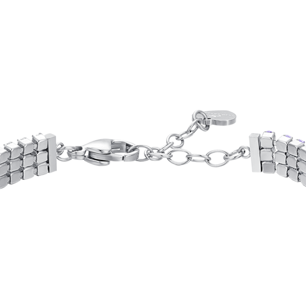 BRACCIALE TENNIS DONNA IN ACCIAIO CON ZIRCONI VIOLA