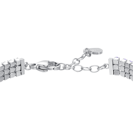 BRACCIALE TENNIS DONNA IN ACCIAIO CON ZIRCONI VIOLA