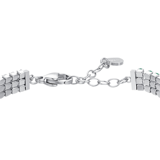 BRACCIALE TENNIS DONNA IN ACCIAIO CON ZIRCONI VERDI