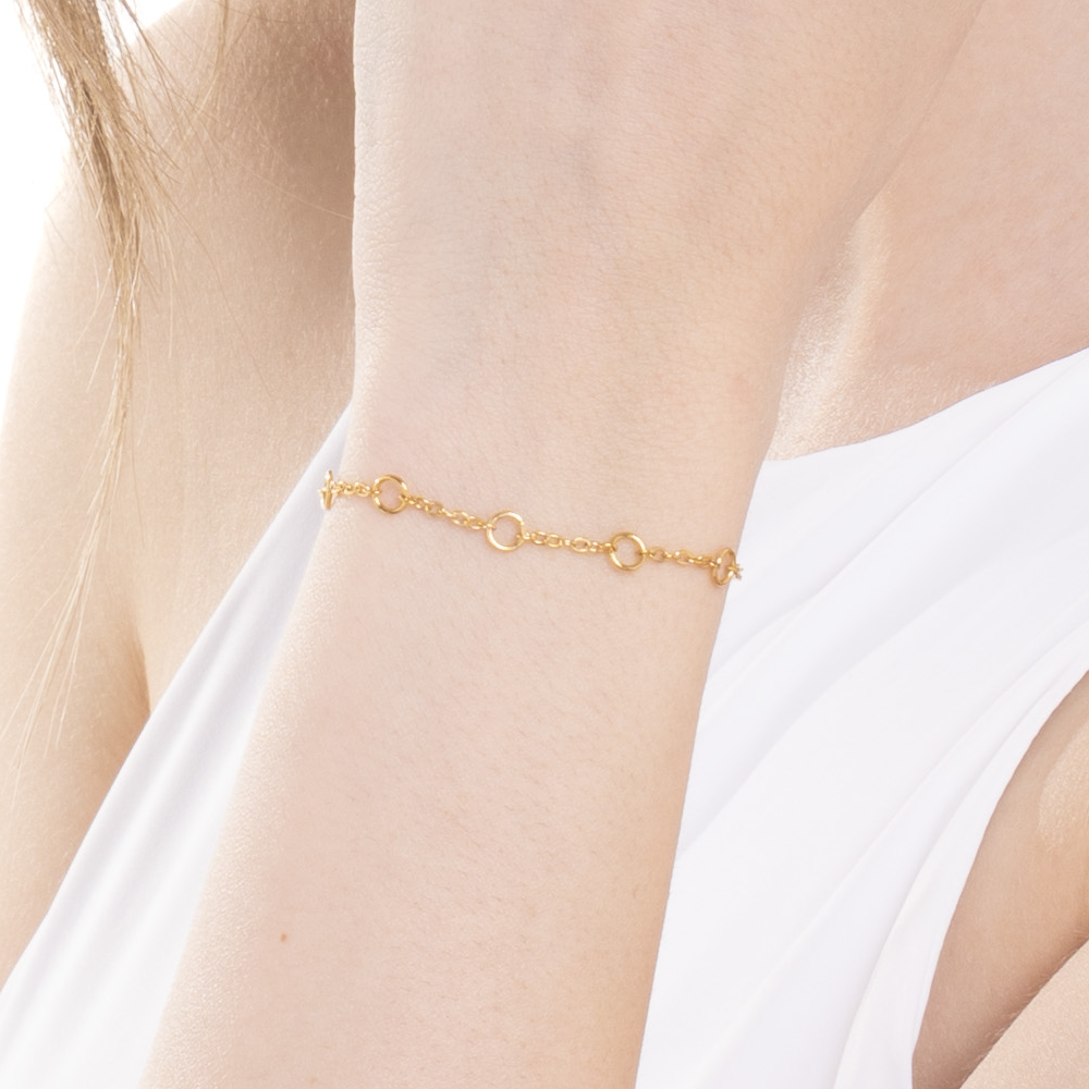 BRACCIALE DONNA IN ACCIAIO IP GOLD