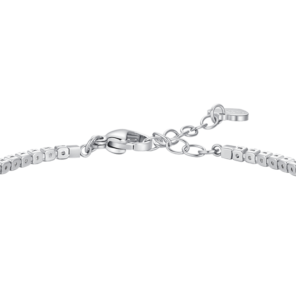 BRACCIALE TENNIS DONNA IN ACCIAIO CON STELLA E PUNTI LUCE CON ZIRCONI BIANCHI