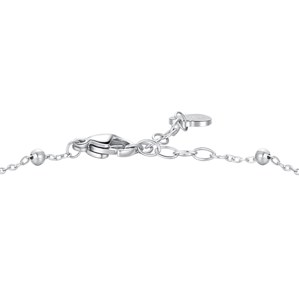 BRACCIALE DONNA IN ACCIAIO CON STELLA E PUNTI LUCE DI ZIRCONE BIANCO