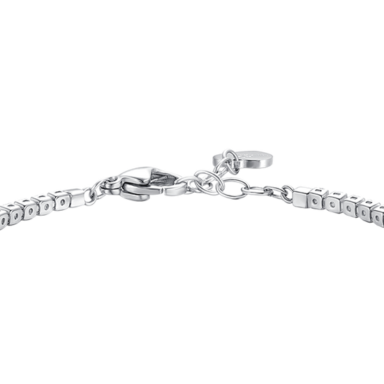 BRACCIALE TENNIS DONNA IN ACCIAIO CON ZIRCONI BIANCHI